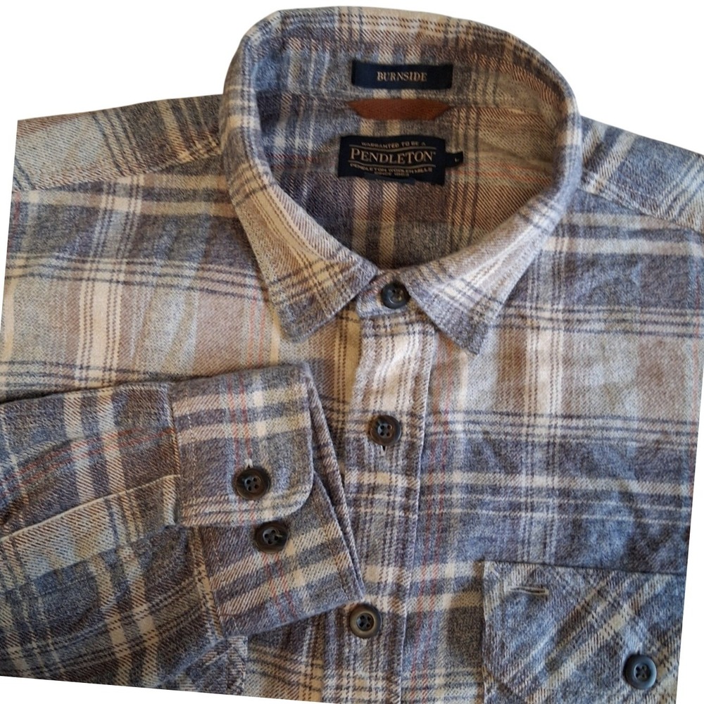 Pendleton Burnside Plaid Ls Doublebrushed Flannel… - image 1